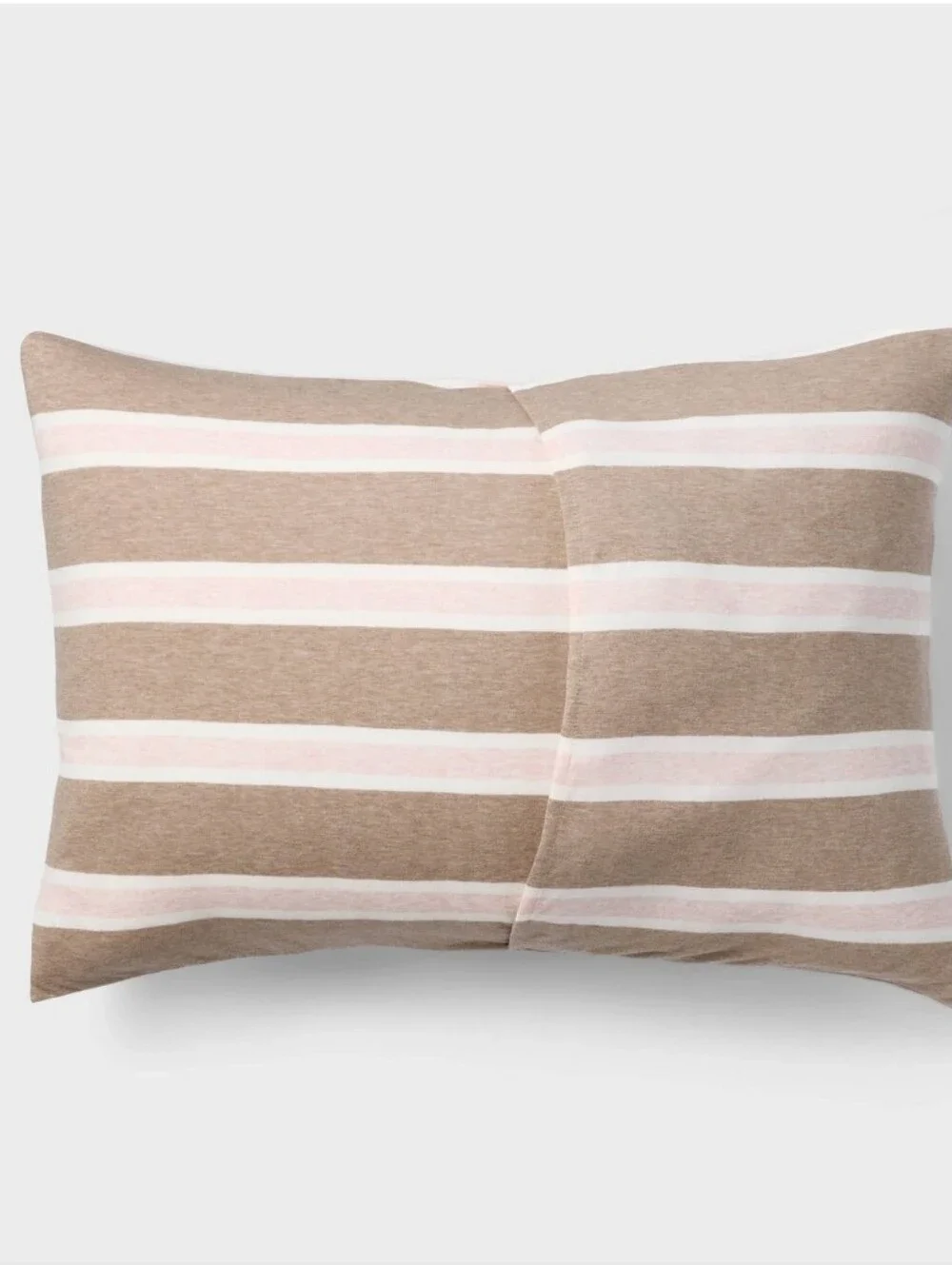 Full/Queen Hollister Cali Reversible Jersey Puff Comforter Set Pink/Brown Stripe